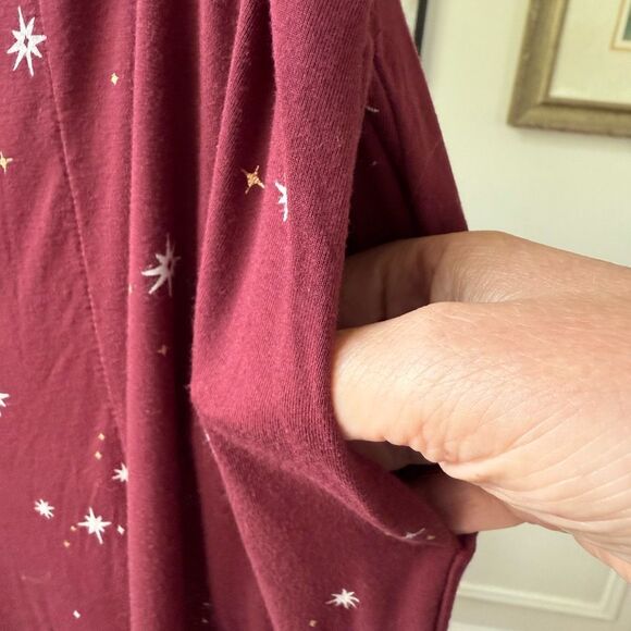 NWOT Soma Cool Nights Burgundy Star Celestial PJ Pajama Pants $54 XXL - Picture 5 of 7